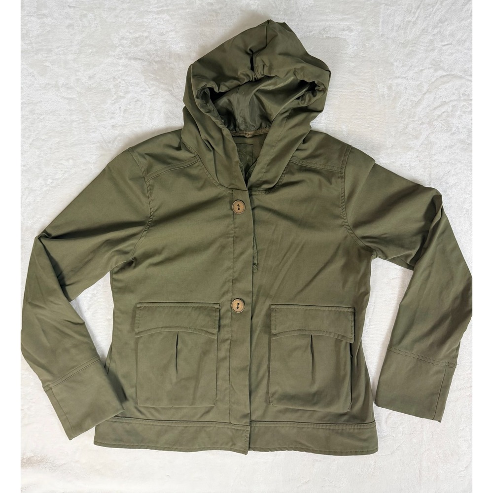 Prana Women's Hooded Jacket OD Green Utility Lightweight Size M